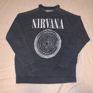 Nirvana Cold Shoulder Junior’s Baggy Sweater